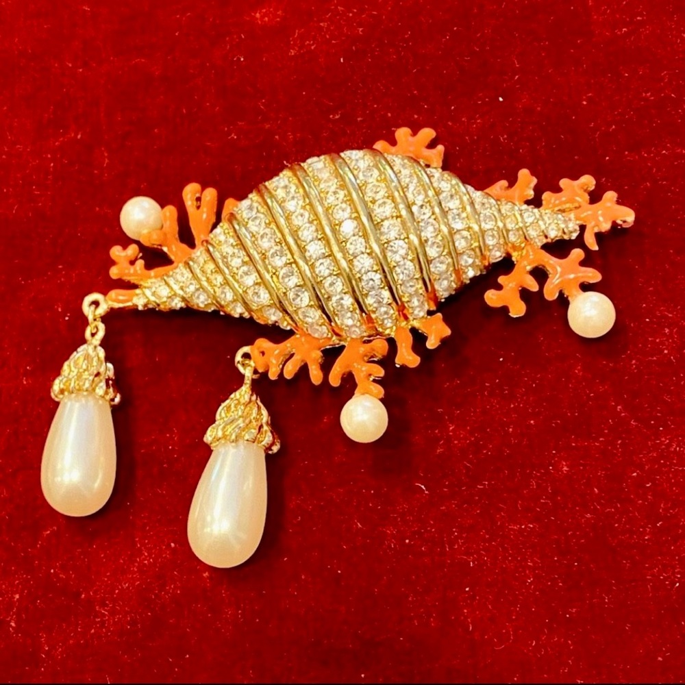 Superb Hutton Wilkinson Signed Seashell Diamant C… - image 3